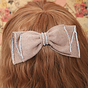 Handmade Coffee Linen Bow Classic Lolita Headpiece