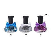 3PCS Mixed Color Glitter Regular Nail Polish No.15(12ml,Assorted Colors)