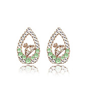 Lovely Alloy Ovaal Nagel van het Kristal Oorring van de (meer kleuren)