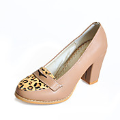 Cuero tacón Chunky cerrado Toe con el partido / zapatos de noche animal print (más colores)