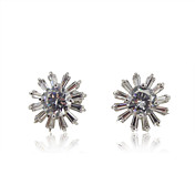 Charming platiniert Zirkonia Ohrstecker