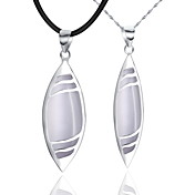 Nice Sølv / skjul Rope med platinert Opal Lovers 'Fashion kjede
