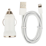 Tiny KFZ-Ladekabel mit 100cm Blitz-Kabel für iPhone 5, iPod (DC12-24V, 1A)