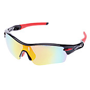 2013 New Style Cycling Sports Sun Glasses Goggle 5 Lens (Black+Red Frame,White+Red Frame)