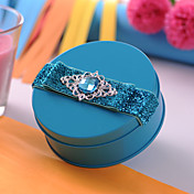 Simple Round Metal Favor Tin With Sash (Set of 6)