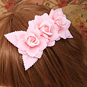 Handmade Pink Floral Cotton Sweet Lolita Headpiece
