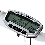 SUNDING Night Vision Plástico 28 funções do computador de bicicleta à prova d'água SD-558A (Prata)