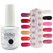 Lentejuelas 1PCS UV Gel Color Nail Polish No.73-84 Soak-off (colores surtidos, 15 ml)