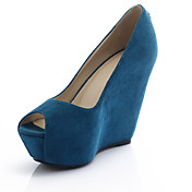 Suede Wedge Heel Peep Toe Party / Evening Shoes (More Colors)