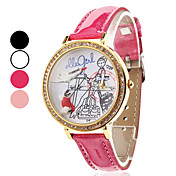 Unisex DIY Style PU analogico al quarzo orologio da polso (colori assortiti)