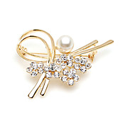 Gorgeous Alloy With Rhinestones / Imitation Pearl Brooch (More Colors)