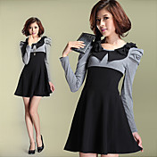 Vrouwen Puff Sleeve Swing Dress