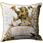 Royal Golden Lion Imprimir Linen Tampa Pillow Decorative