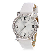 Unisex PU analogico al quarzo orologio da polso (bianco)