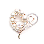 Elegant Alloy With Rhinestones / Imitation Pearl Brooch (More Colors)
