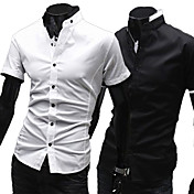 Men's Stand Basic Contrast Color POLO Shirt