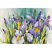 Gedruckt Art Floral Purple Irises von Annelein Beukenkamp