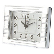 3 "Vierkante Analog Desktop Alarm Clock (Silver, 1xAA)