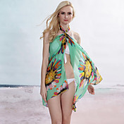 Green Summer Sunflower Sarong (Længde: 150cm Bredde: 105CM)