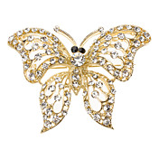 Diamante mariposa broche en forma de