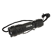 SAIK SA-15 3-Mode Cree XR-E Q5 LED-Taschenlampe mit Clip (200LM, 1x16340/2xAA, Schwarz)