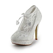 Elegant Lace Stiletto Heel Closed Toe With Lace-ups Shoes (More Colors)