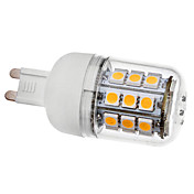 G9 3.5W 30x5050SMD 300-330LM 3000-3500K luce bianca calda con coperchio LED lampadina del cereale (110V/220V)