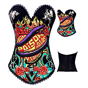 Gift Love Black Costton Punk Lolita Korsett