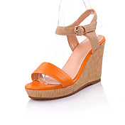 Stylish Leatherette Wedge Heel Sandals With Buckle Party / Evening Shoes(More Colors)