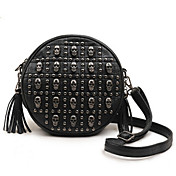 Punk Skull Rivet Circle Crossbody&Messenger Bag