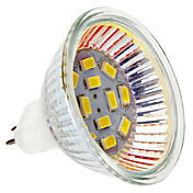 MR16 2W 12x5730SMD 200-230LM 6000-6500K Natural White Light LED Spot Bulb (12V)