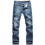 Männer Lichtfarbe Waschen Lange Jeans