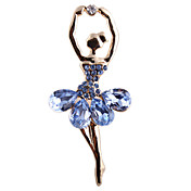 Aleación de cristal Dancer Broche patrón (colores surtidos)