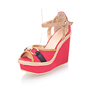 PU Sparkling Glitter Wedge Heel Peep Toe sandaler parti / kveld sko (flere farger)