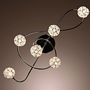 60W Artistic Modern Flush Mount with 6 Lights in Musical Note Feature