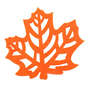 Maple Shaped кошма Coaster Кубка (случайный цвет)