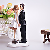 "A Kiss And We're Off" Wedding Cake Topper