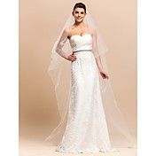 2 couches chapelle de mariage Bridal Veil avec le crayon Bord