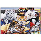 Printed Art Animal Cozy Kittens by Jenny Newland