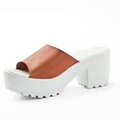 Stylish Leather Chunky Heel Sandaletten mit Platform Party / Abend Schuhe (weitere Farben)