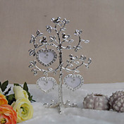 Alloy Family Tree Photo Frame With 3 Hanging Heart Shaped Frames