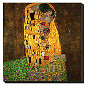 The Kiss by Gustav Klimt Famous Stretched Canvas Print