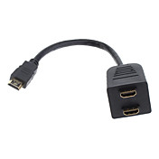 1.3V HDMI maschio a 2 x HDMI Femmina Adattatore