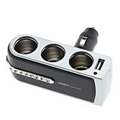 Universal multifonction CB-422-cigare USB Triple Prises allume-cigare Chargeur
