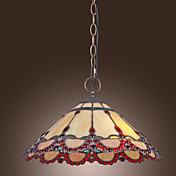 HAUBOURDIN - Lustre Tiffany com 2 Lâmpadas