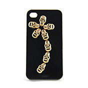 Skull Flower Custodia rigida semplice per iPhone 4/4S