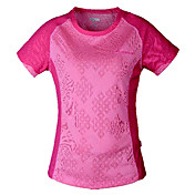 Moda asciugatura rapida rotonda Collare T-shirt donna (rosa)