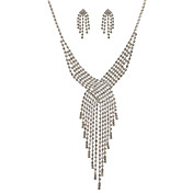 Alliage de haute qualité strass tchèque Jewelry Set y compris le collier et boucles d'oreilles
