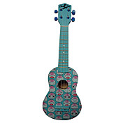 (Mood) Laminated Basswood Soprano Ukulele with Bag/String/Picks(Blue)