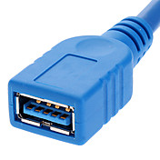 USB 3.0 90-Grad nach rechts M / F Verlängerungskabel für Drucker, mobile Geräte (0,3 m)